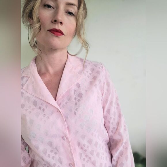 The Carnation Sheer Handmade 60s Button Down S - Picture 6 of 14